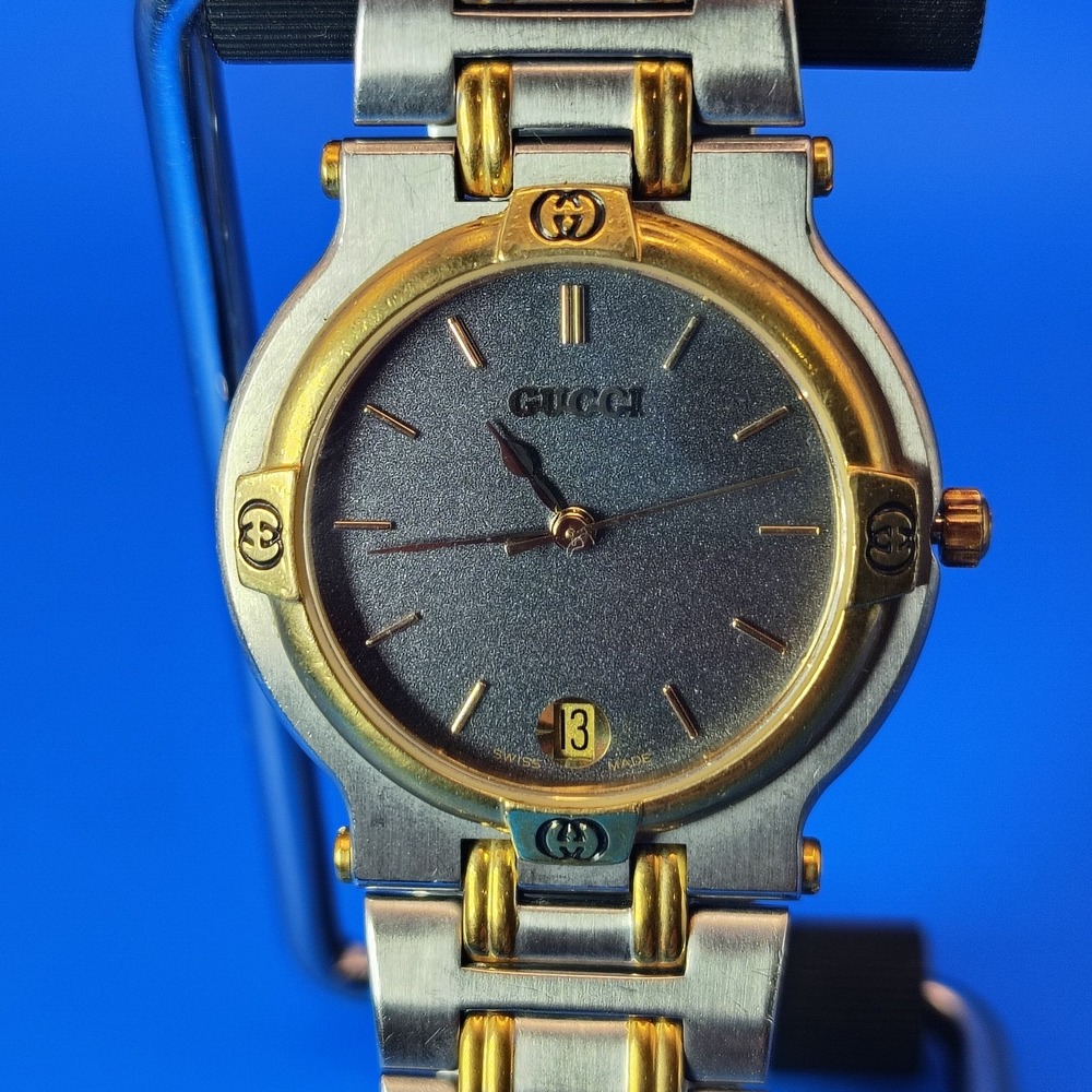 Vintage 1987 Gucci 9000M Swiss Made Women's Quartz Luxury Watch Size 6.25+ Link‎ - Picture 9 of 9